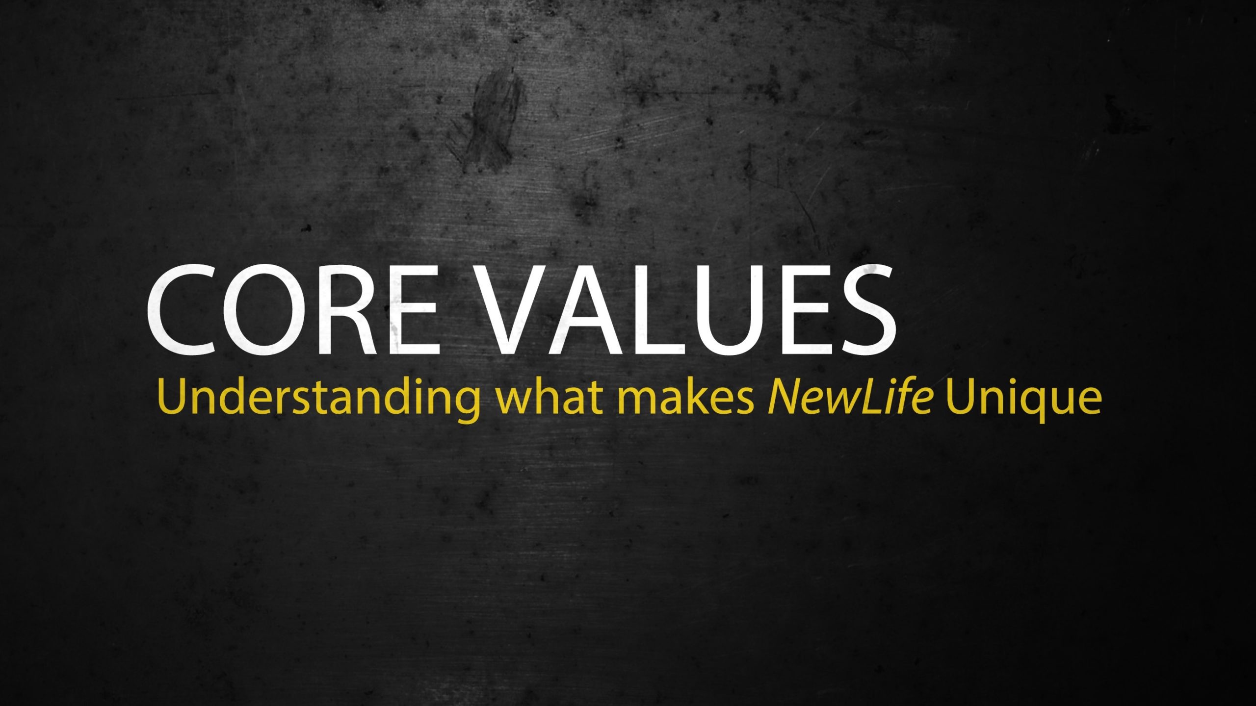 Core Values Title slide